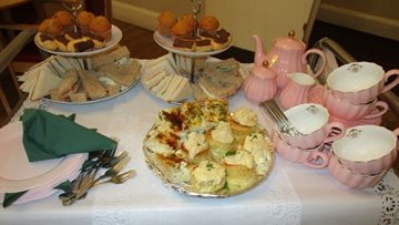 Harrogate care home Residents enjoy afternoon tea